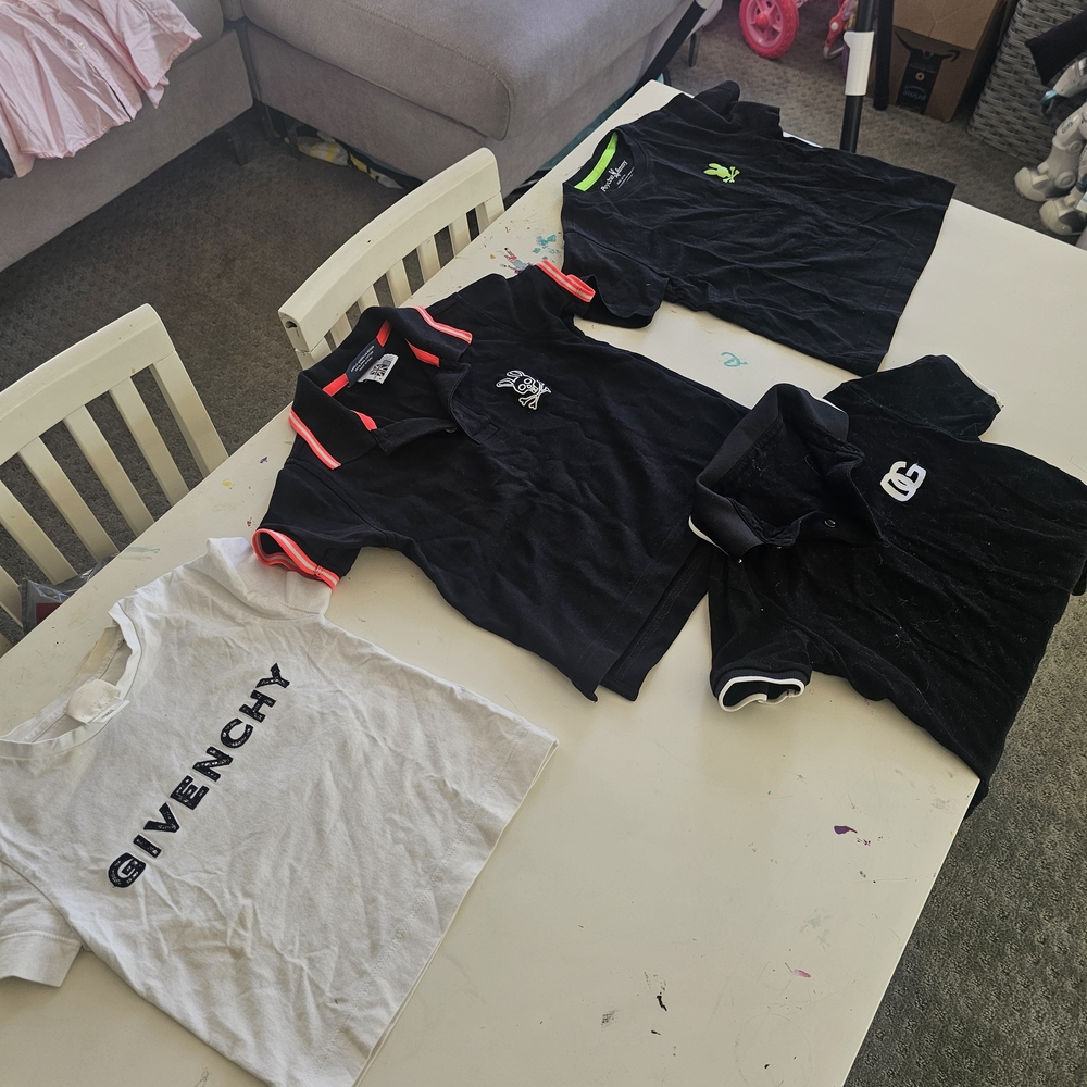 Givenchy Kids White and Black Tee